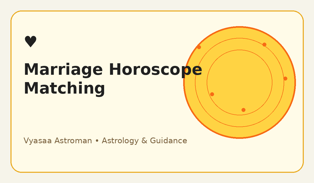 What Is Marriage Horoscope Matching?